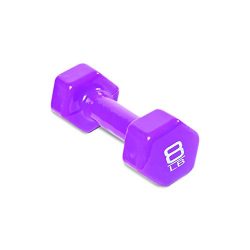 CAP Barbell Vinyl Coated Single Dumbbell, 8-Pound, Purple