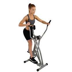 Sunny Health & Fitness SF-E902 Air Walk Trainer Elliptical Machine Glider w/ LCD Monitor