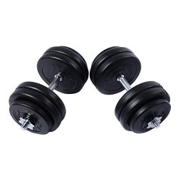 Giantex Weight Dumbbell Set 66 LB Adjustable Cap Gym Barbell Plates Body Workout