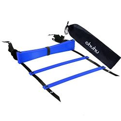 Ohuhu Agility Ladder with Black Carry Case, 12-Rung Blue
