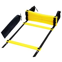 Agility Ladder, Arespark 12 rung Durable Training Ladders for Soccer, Speed, Football with Carry Bag