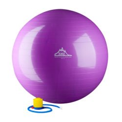 Black Mountain Products Static Strength Exercise Stability Ball with Pump, Purple, 2000 lb/45cm