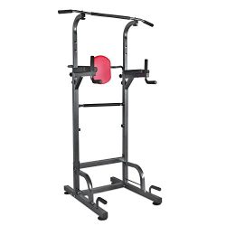 Relife Sports Power Tower Workout Dip Station for Home Gym Strength Training Fitness Equipment