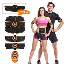 Muscle Toner, HOMPO Abdominal Toning Belt, Abs Trainer Wireless Body Fitness Training Gear for A ...