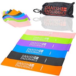 DANISH ENDURANCE Resistance Loop Exercise Bands (6 Pack)