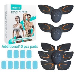 Phenitech Muscle Toner Abdominal Toning Belt ABS Stimulator EMS Smart Abdominal Trainer For Abdo ...