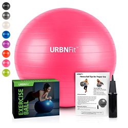 URBNFit Exercise Ball (55 CM) for Stability & Yoga – Workout Guide Incuded – Pro ...