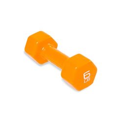 CAP Barbell Vinyl Coated Single Dumbbell, 6-Pound, Orange