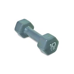 CAP Barbell Vinyl Coated Single Dumbbell, 10-Pound, Gray