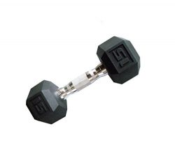 CAP Barbell SDPP-050 Color Coated Hex Dumbbell, Black, 25 pound, Pair