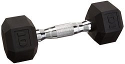 CAP Barbell SDP-045 Color Coated Hex Dumbbell, Black, 45 pound, Single