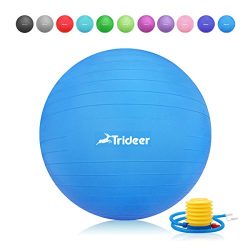 Trideer Exercise Ball (45-85cm) EXTRA THICK Yoga Ball Chair, Anti-Burst Heavy Duty Stability Bal ...