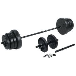 US Weight Duracast Barbell Weight Set with Dumbbells,105 lb