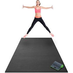 Premium Extra Large Exercise Mat – 8′ x 4′ x 1/4 Ultra Durable, Non-Slip, Work ...