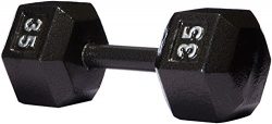 AmazonBasics Cast Iron Hex Dumbbell, 35 lb