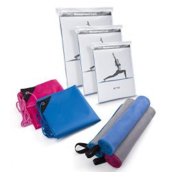 Healthy-Home Microfiber Travel Towel. Super Absorbent and Quick Drying with Gym Bag. Perfect for ...