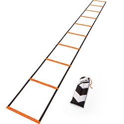 GOLME PRO Speed + Agility Ladder 6-Rung with Training Drill Carry Bag