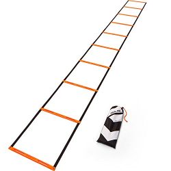 GOLME PRO Speed + Agility Ladder 14-Rung with Training Drill Carry Bag