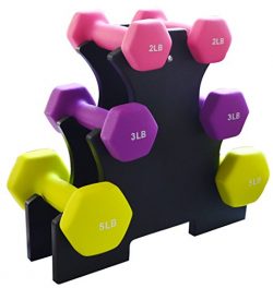 BalanceFrom BF-D235 Dumbbell Set with Stand, 20 lb