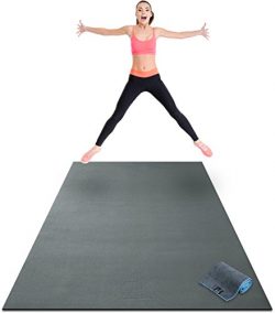 Premium Extra Large Exercise Mat – 8′ x 4′ x 1/4 Ultra Durable, Non-Slip, Work ...