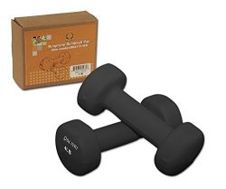 Da Vinci Pair of Neoprene Dumbbells with Non-Slip Grip, Choose Your Dumbbell Weight, 4 lbs