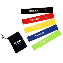 Suncaya Exercise Resistance Loop Bands – Set of 5, 12-inch Bands for Fitness Workouts