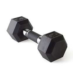 CAP Barbell Fitness Urethane Covered Dumbbell Black,15-Pound