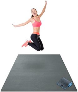 Premium Large Exercise Mat – 6′ x 4′ x 1/4 Ultra Durable, Non-Slip, Workout Ma ...