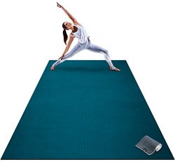 Premium Extra Large Yoga Mat – 9′ x 6′ x 8mm Extra Thick & Comfortable, No ...