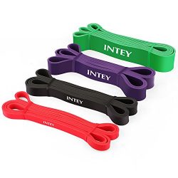INTEY Pull up Assist Band Exercise Resistance Bands for Workout Body Stretch Powerlifting Set of ...