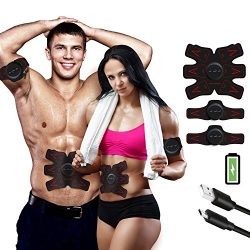 Subok ABS STIMULATOR Rechargeable Abdominal Muscle Toner Trainer – Portable Toning Belt Ul ...