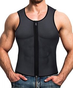 Men Waist Trainer Vest for Weightloss Hot Neoprene Corset Body Shaper Zipper Sauna Tank Top Work ...