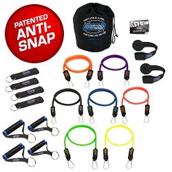 Bodylastics Stackable (19 Pcs) MAX XT Strong Man Resistance Bands Sets. This Leading Exercise Ba ...