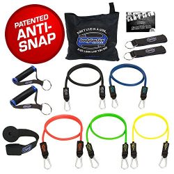 Bodylastics Stackable (12 Pcs) MAX Tension Resistance Bands Sets. This Leading Exercise Band Sys ...