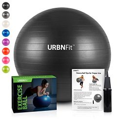 URBNFit Exercise Ball (75 CM) for Stability & Yoga – Workout Guide Incuded – Pro ...