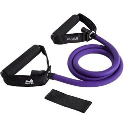 Reehut Single Resistance Band, Exercise Tube – With Door Anchor and Manual Purple, For Res ...