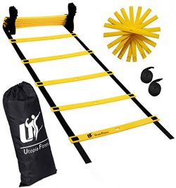 Utopia Fitness Agility Ladder for Fitness & Training – Training Ladder With Adjustable ...