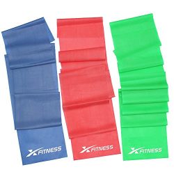 xFitness Flat Latex Stretch Resistance Training Bands – Long Fitness Stretch Band Yoga Str ...