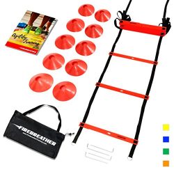 AGILITY LADDER & CONES by FireBreather. Powerful Training Equipment to boost Speed and Cardi ...