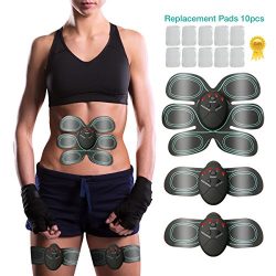 CHARMINER Muscle Toner, Abdominal Toning Belt, Abs Trainer Wireless Body Gym Workout Home Office ...