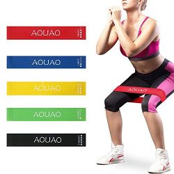 Resistance Bands Exercise – Set of 5, 12-inch Workout Bands – 100% Natural Latex !