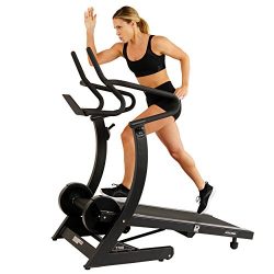 ASUNA Hi-Performance Cardio Trainer Self Powered Manual Treadmill with Adjustable Incline, Magne ...