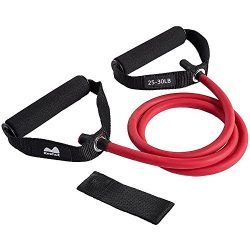 REEHUT Single Resistance Band, Exercise Tube – With Door Anchor and Manual Red, For Resist ...