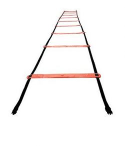 Champion Sports Rubber Agility Ladder, 13′, Bright Red