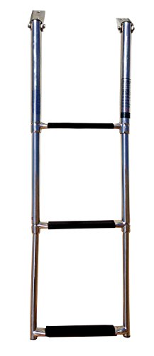 Pactrade Marine Boat Stainless Steel 3 Step Telescopic Ladder Swim Step Over Platform