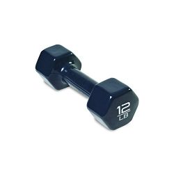 CAP Barbell Vinyl Coated Single Dumbbell, 12-Pound, Dark Gray