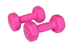 Gymenist Pair Of Dumbbells Set Of 2 Soft Non Slip Grip Dumbbells Pair Covered With Neoprene (7 LB)