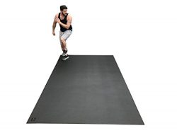 Square36 Large Exercise Mat 10 Ft X 6 Ft (120″ x 72″ x 1/4). Designed For Cardio Wor ...