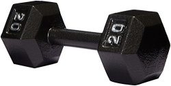 AmazonBasics Cast Iron Hex Dumbbell, 20 lb