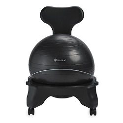 Gaiam Balance Ball Chair – Exercise Stability Yoga Ball Premium Ergonomic Chair for Home and Off ...